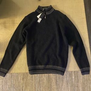 Daniele Blasi Navy Blue quarter zip men’s sweater